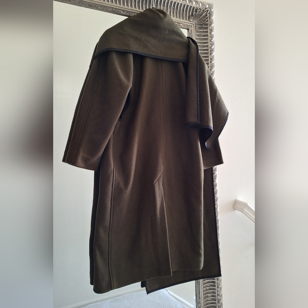 ZANKOV Women's Julien Oversize 100% Wool Coat In Brown XS/S US 2 - 4 Org $1,995 - Picture 7 of 16
